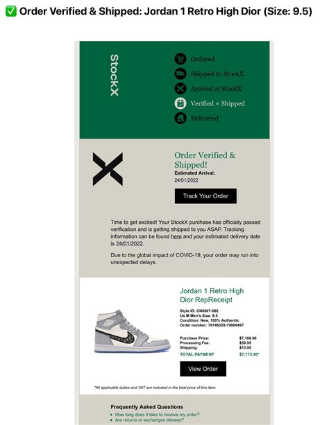 stockx receipt template.